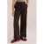 WE Fashion loose fit broek met plooien – donkerbruin