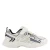 Vty imitatieleren sneakers – wit/donkerblauw