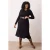 Trendyol Curve Dames Donkerblauw Effen Midi Lang Casual A-lijn Grote maten Jurk