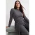 Trendyol Curve Dames Grijs Effen Lang, Getailleerd Grote maten Blouses