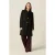 Oltre Midi Coat With Golden Buttons Black