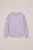 WE Fashion – Meisjes sweater met print – Oversized – Lila – Katoen –
