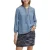 Scotch & Soda Lace Up Denim Washed Indigo Tencel Shirt Indigo