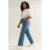 Trendyol Curve Dames Blauw Effen Recht Hoge taille Grote maten Jeans