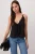 TRENDYOLMİLLA Dames Zwart Effen Mouwloos Regular fit Blouses