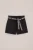 WE Fashion – Meisjes short met embroideries – High waist – Zwart – Katoen –