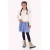 B.Nosy midi jurk met ruches – blauw