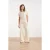 Smashed Lemon Crème wide leg broek met subtiele glans en crinkle structuur |