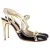 Rupert Sanderson Ronde-Neus Slingback Pumps in Zwart en Gouden Lederen