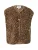 Pieces Gilet Pckatty Teddy Vest Bc 17162344 Tannin/leopard Dames