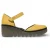 Fly London dames sandalen met sleehak, model BISO305FLY, van suède leer, geel.