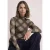 Shirt van mesh met gerimpelde col