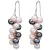Valero Pearls Oorbellen  blauw / cappuccino / rosa / zilver