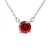 Solitaire ketting 6 mm rood zirkoniumoxide set 4 zilveren klauwen 925