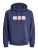 JACK & JONES Sweatshirt ‘JORInwood’  violetblauw / karmijnrood / wit