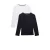 Tommy Hilfiger longsleeve – set van 2 donkerblauw/wit