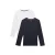 Tommy Hilfiger longsleeve – donkerblauw/wit (set van 2)