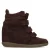 Manfield suède sneakers met sleehak – bordeaux