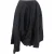 Yohji Yamamoto Asymmetrische gedrapeerde midi-rok van zwart katoen