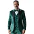 Heren Groen3 Delige fluwelen trouw Tuxedo formeel pak – AK2