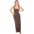 Odd Muse Effen maxi-rok voor dames (Bruin)