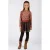 B.Nosy midi jurk met glitter met panterprint bruin