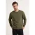 TRENDYOL MAN Heren Kaki Slogan Lang Oversized Sweatshirts