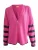 LIKS. Munich Gebreid vest ‘Knit cardigan Sun’  neonroze