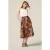 Oltre Flare Dress Combined With Sash Brown