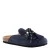 DWRS Sakai suède clogs met franjes – donkerblauw