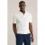 WE Fashion regular polo met ingebreid patroon ecru