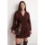 Trendyol Curve Dames Bruin Effen Kort / Mini Lang Casual A-lijn Grote maten Jurk