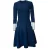 Alaia, blauwe jurk met uitlopende mouwen en patroon