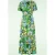 Topvintage Exclusive ~ Tammy floral maxi jurk in groen en multi