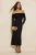 Dames platte maxi lange chique/nacht bodycon jurk