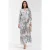 Maxi-jurk met V-hals en bloemenkantdetails