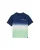 WE Fashion Shirt  navy / grasgroen / wit