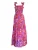 Introvertie VIENNA Zomerjurk ‘Girl Got Pockets Silk Linen Shirred Maxi Dress’  magenta