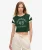 Athletic Essentials Ringer T-shirt met Grafische Print Groen