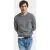 Gant Pullover heren Grijs Katoenen trui met ronde hals 8030561/092