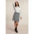 River Woods Short Checked Belted Skirt Grey Blue