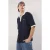 TRENDYOL MAN Jongens Donkerblauw Slogan Kort Oversized Poloshirts