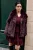 Trendyol Curve Dames Bordeaux Effen Lang Regular fit Grote maten Jassen