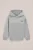 WE Fashion – Jongens hoodie met structuur – Relaxed Fit – Lichtgrijs gemeleerd – Katoen –