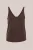 WE Fashion – Dames jersey singlet – Regular fit – Donkerbruin – Viscose –