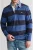 GANT Poloshirt lange mouw blauw, Gestreept