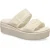 Crocs Brooklyn Buckle Low Wedge Dames Sandstone Sandalen