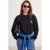 TRENDYOLMİLLA Dames Zwart Dierenprint Lang Regular fit Sweatshirts