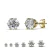 Solitaire S oorbellen – goud en kristal