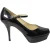 Yves Saint Laurent Peep Toe Platform Mary Jane Pumps in Zwart Leren Lak